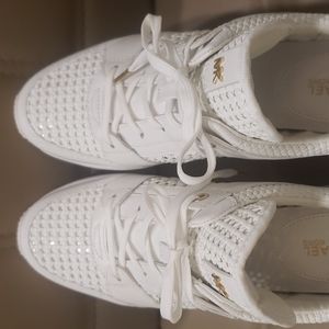 MICHAEL KORS WHITE WEDGE HIGH TOP women's 9.5